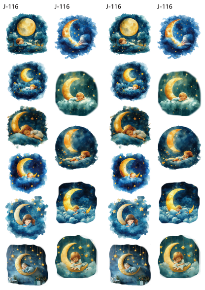 A116 embossed sticker