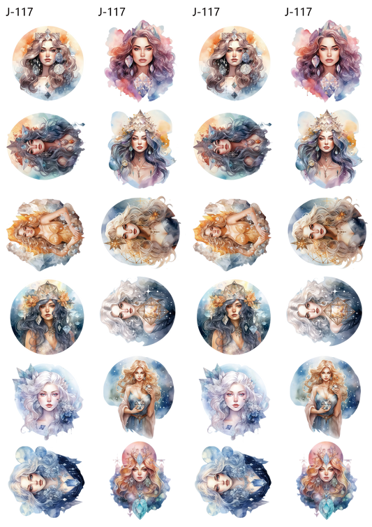 A117 embossed sticker