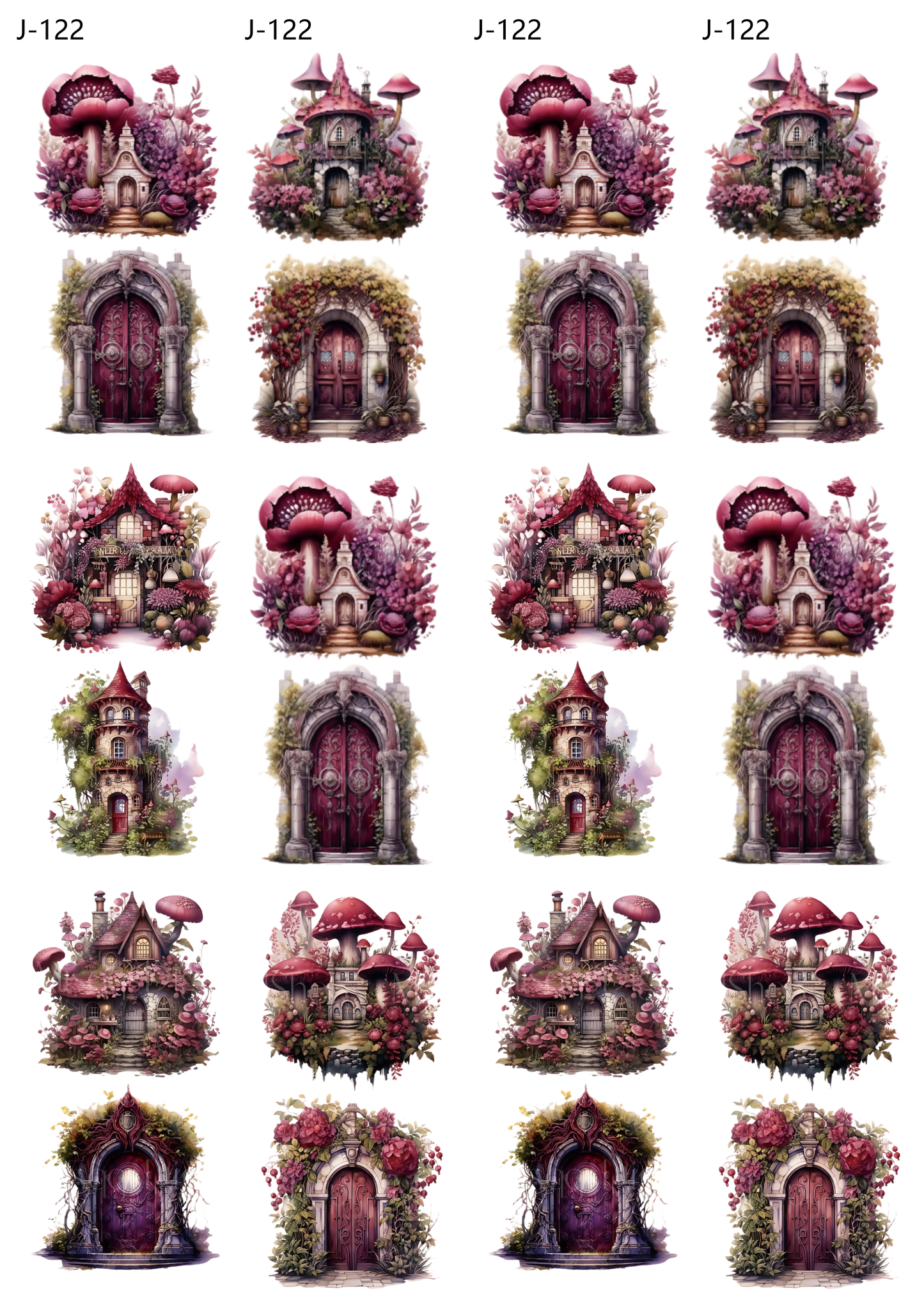 A122 embossed sticker