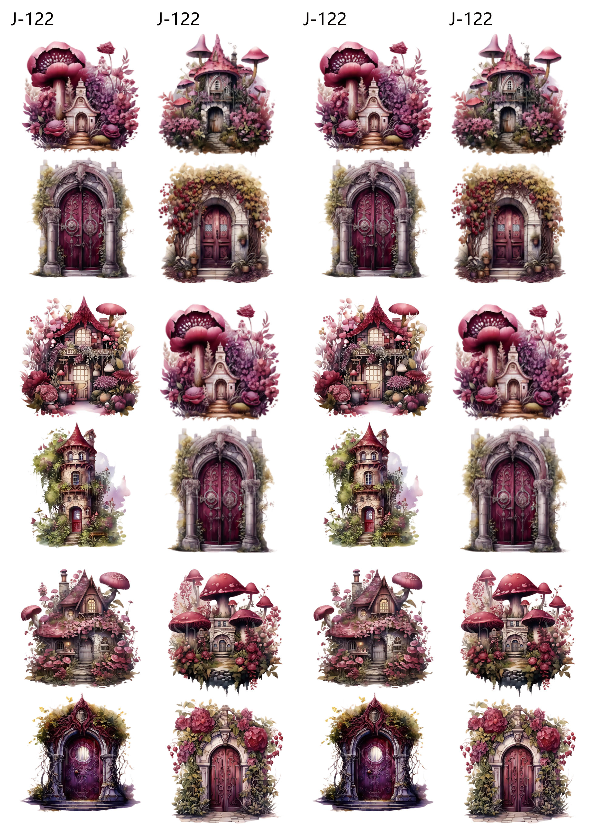 A122 embossed sticker