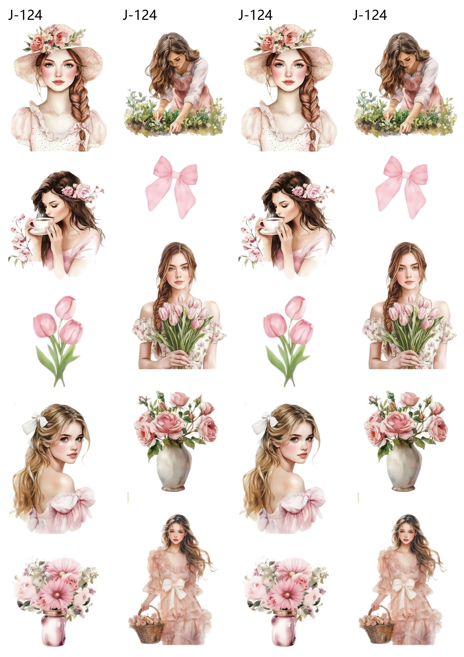 A124 embossed sticker