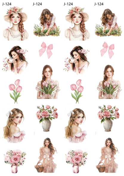 A124 embossed sticker