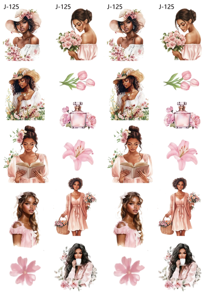 A125 embossed sticker