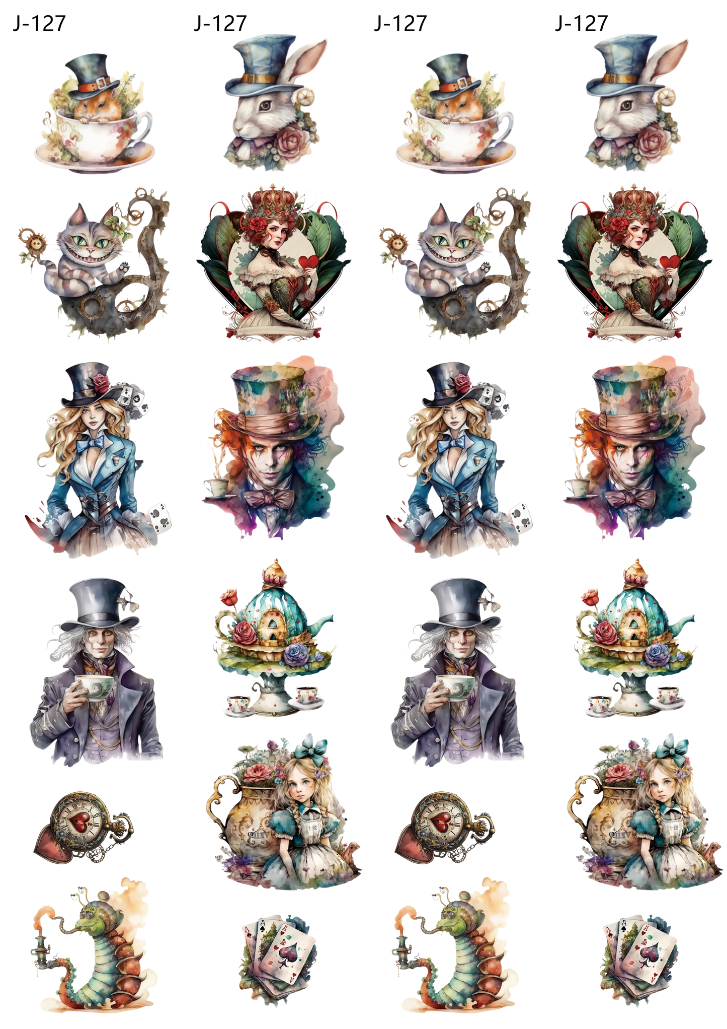 A127 embossed sticker