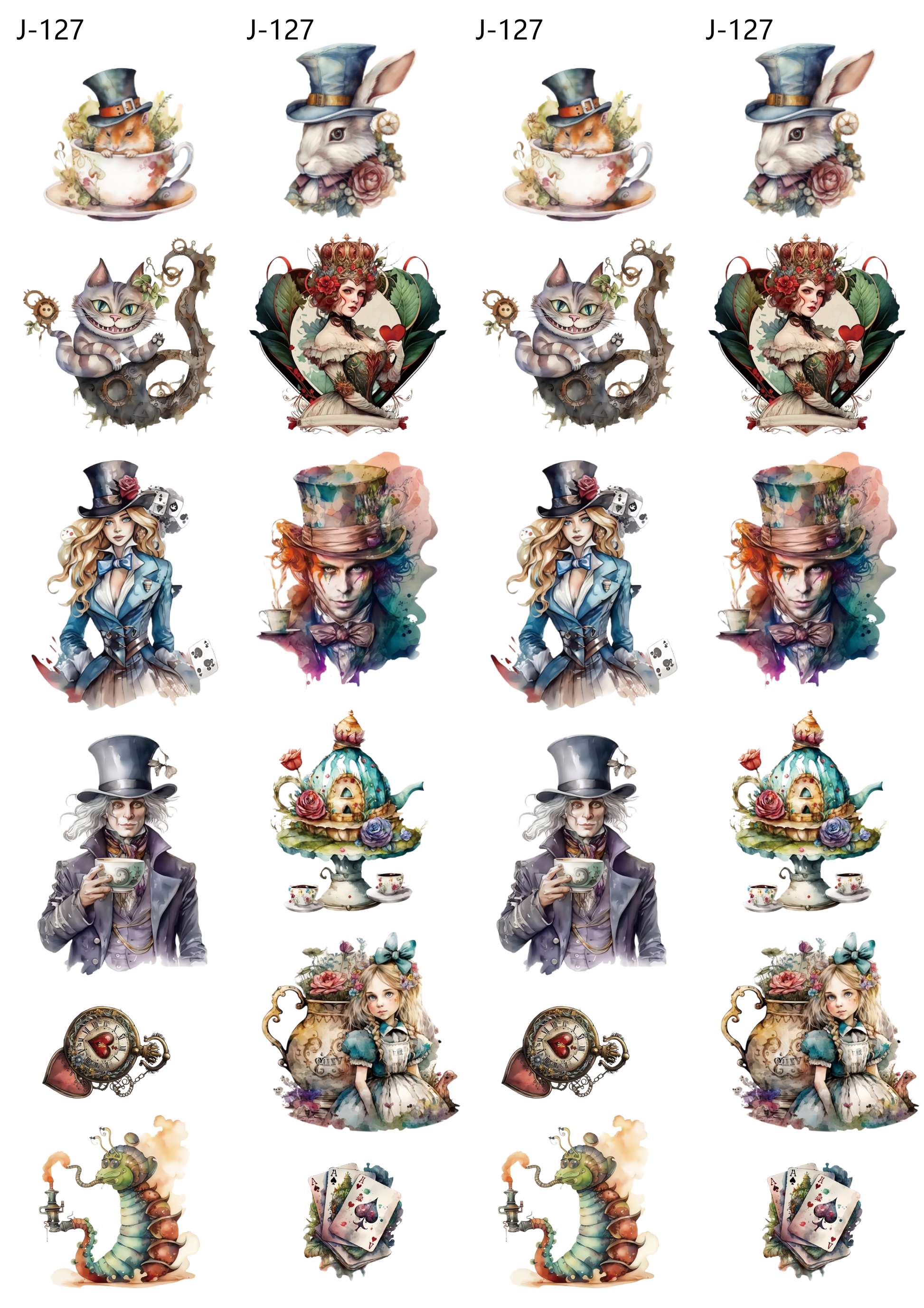 A127 embossed sticker