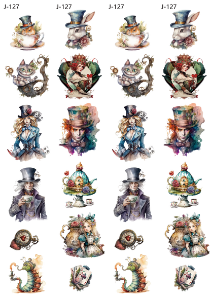 A127 embossed sticker