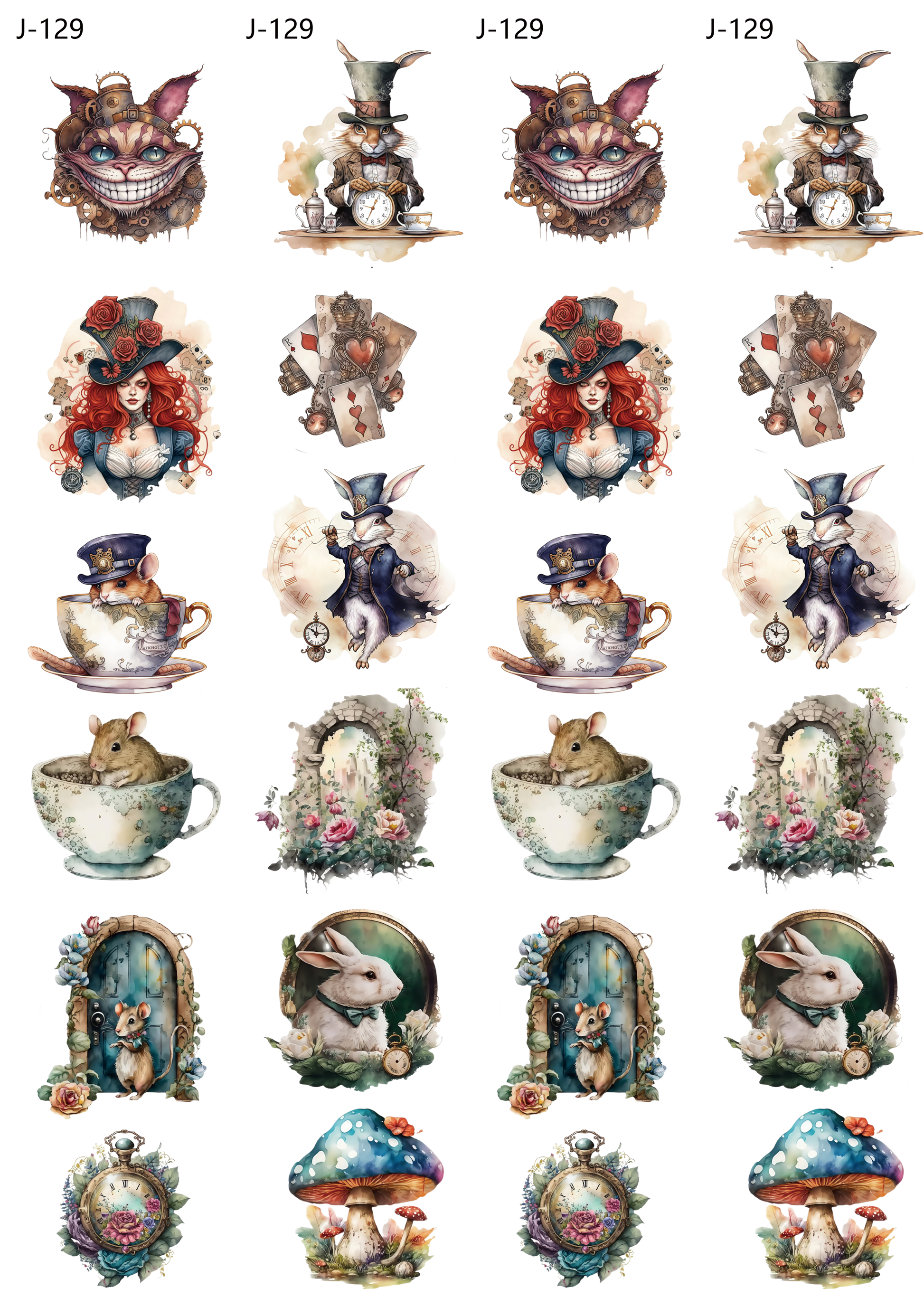 A129 embossed sticker