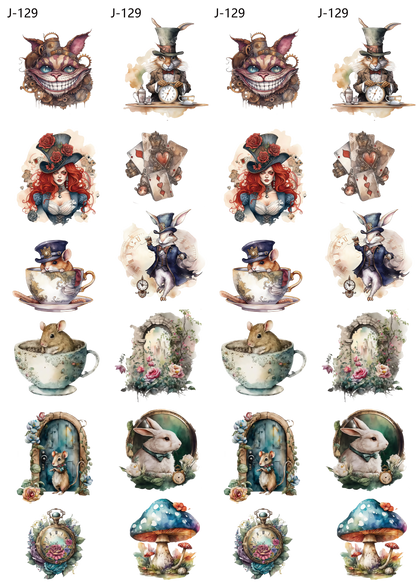 A129 embossed sticker