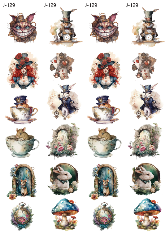 A129 embossed sticker