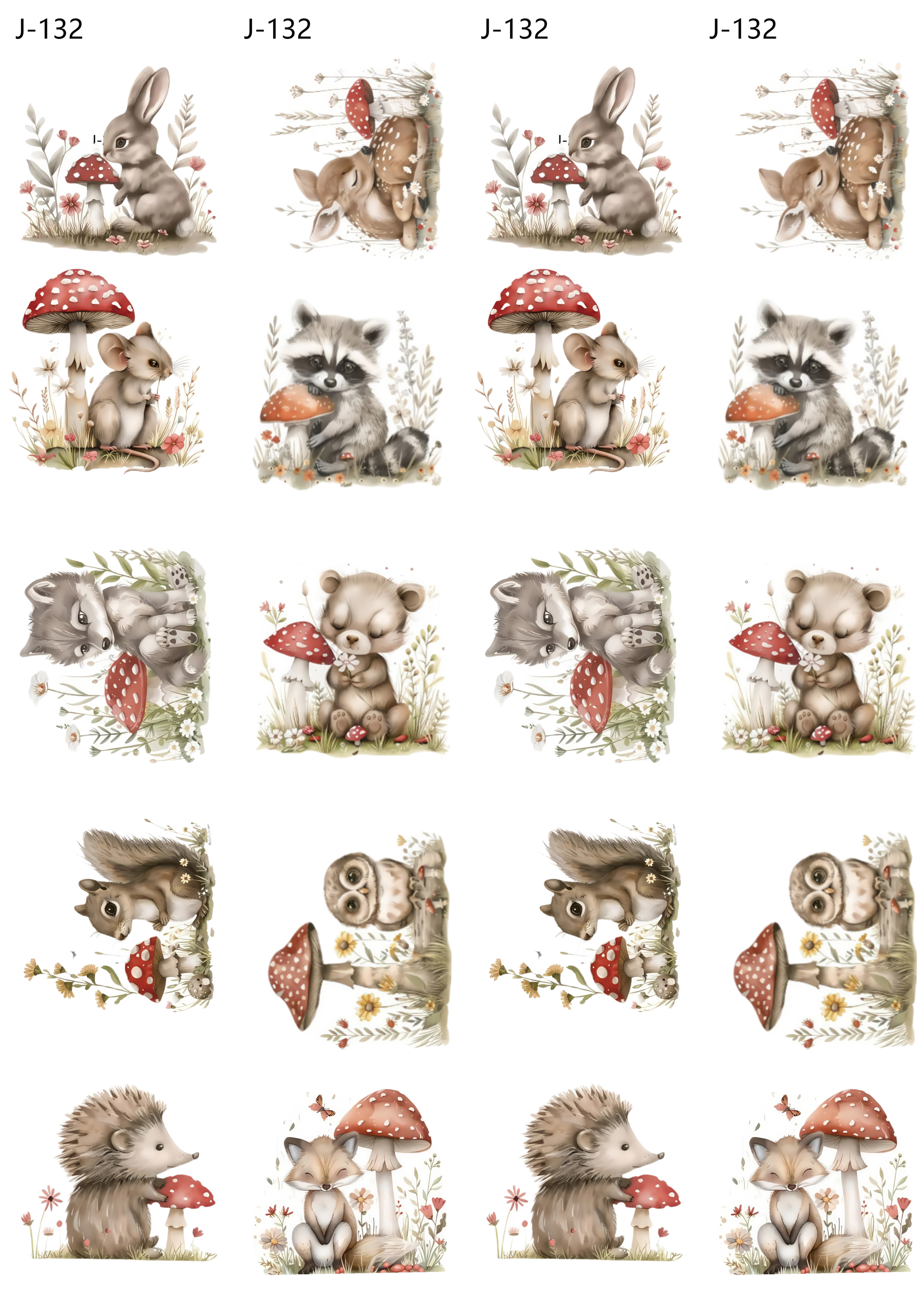 A132 embossed sticker