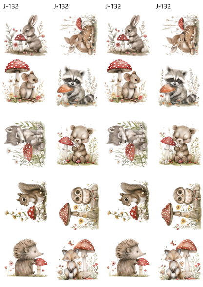 A132 embossed sticker