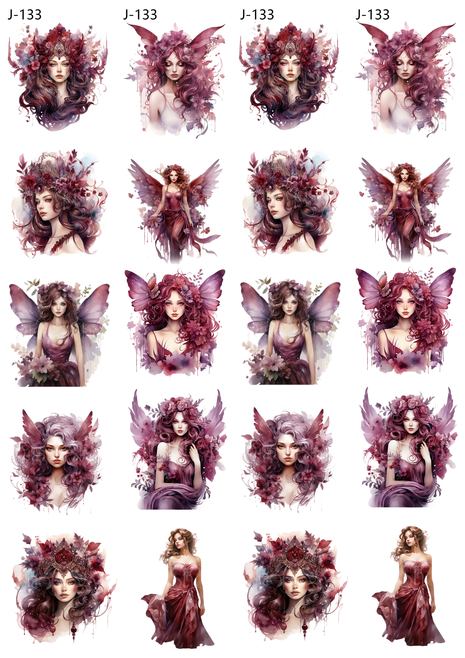 A133 embossed sticker