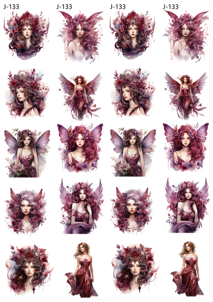 A133 embossed sticker