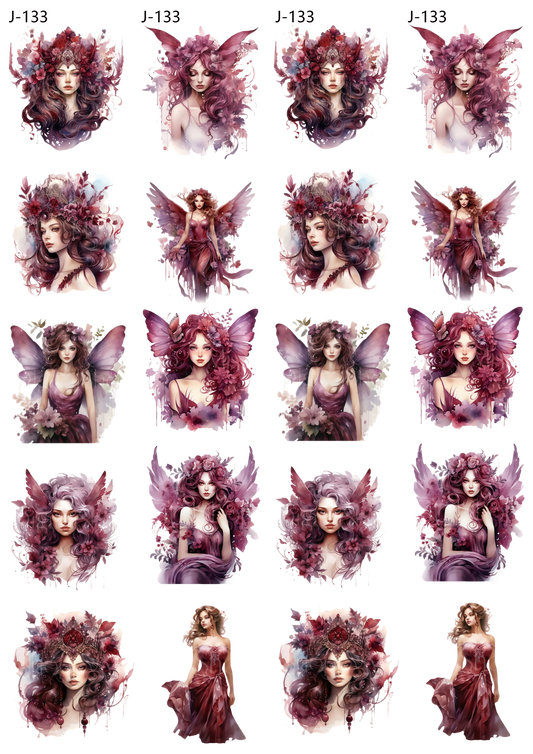 A133 embossed sticker