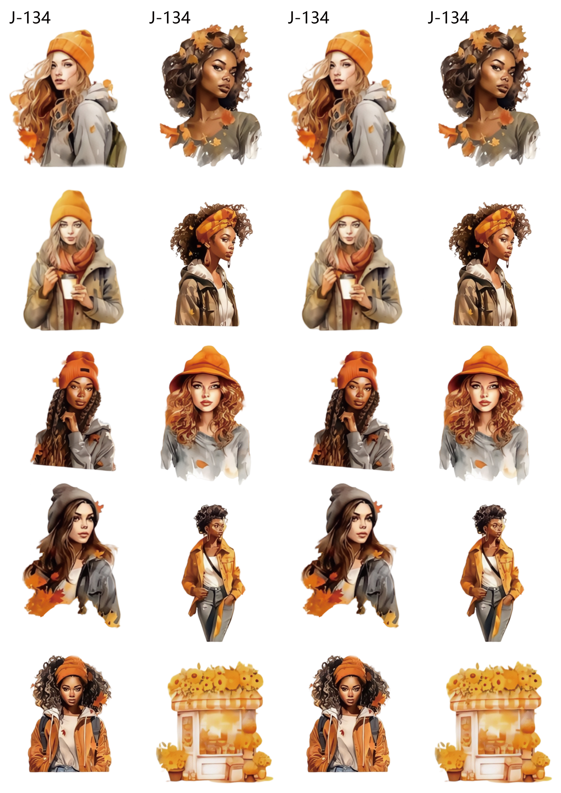 A134 embossed sticker