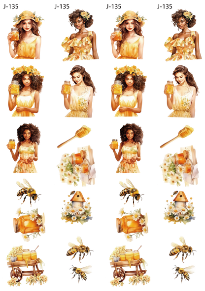 A135 embossed sticker