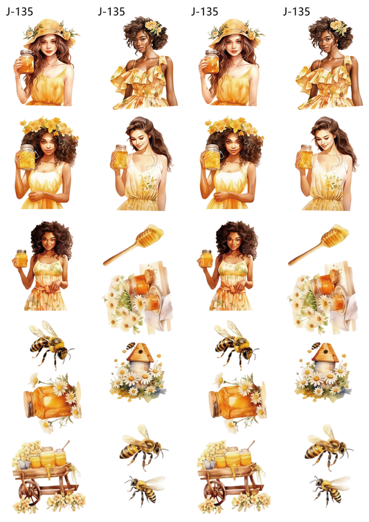 A135 embossed sticker