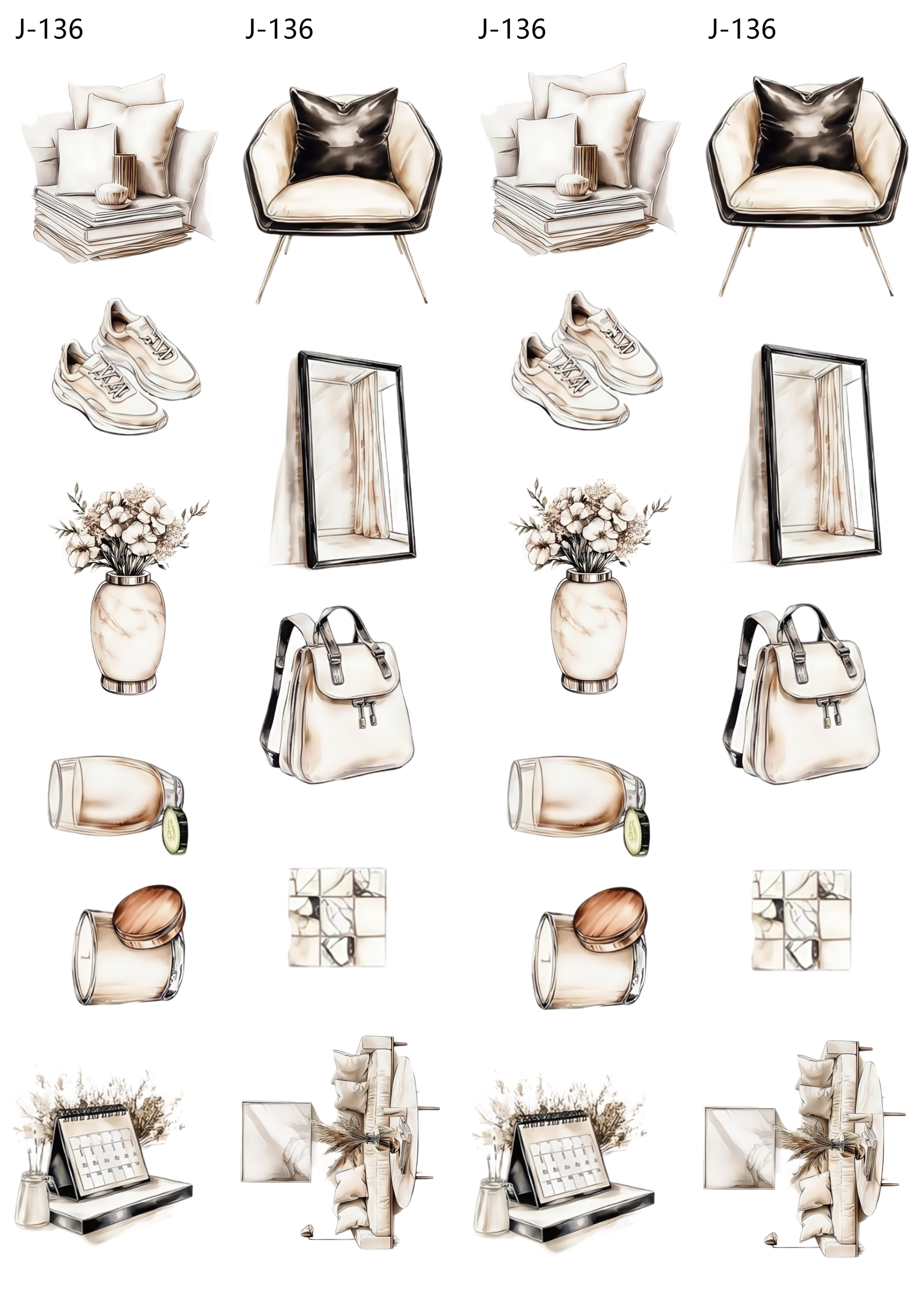 A136 embossed sticker