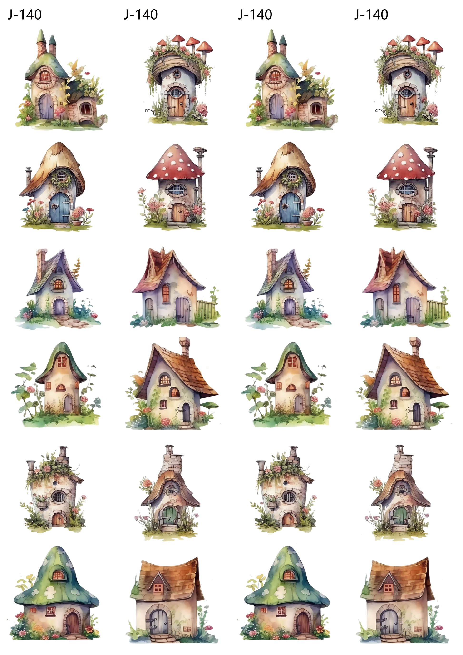 A140 embossed sticker