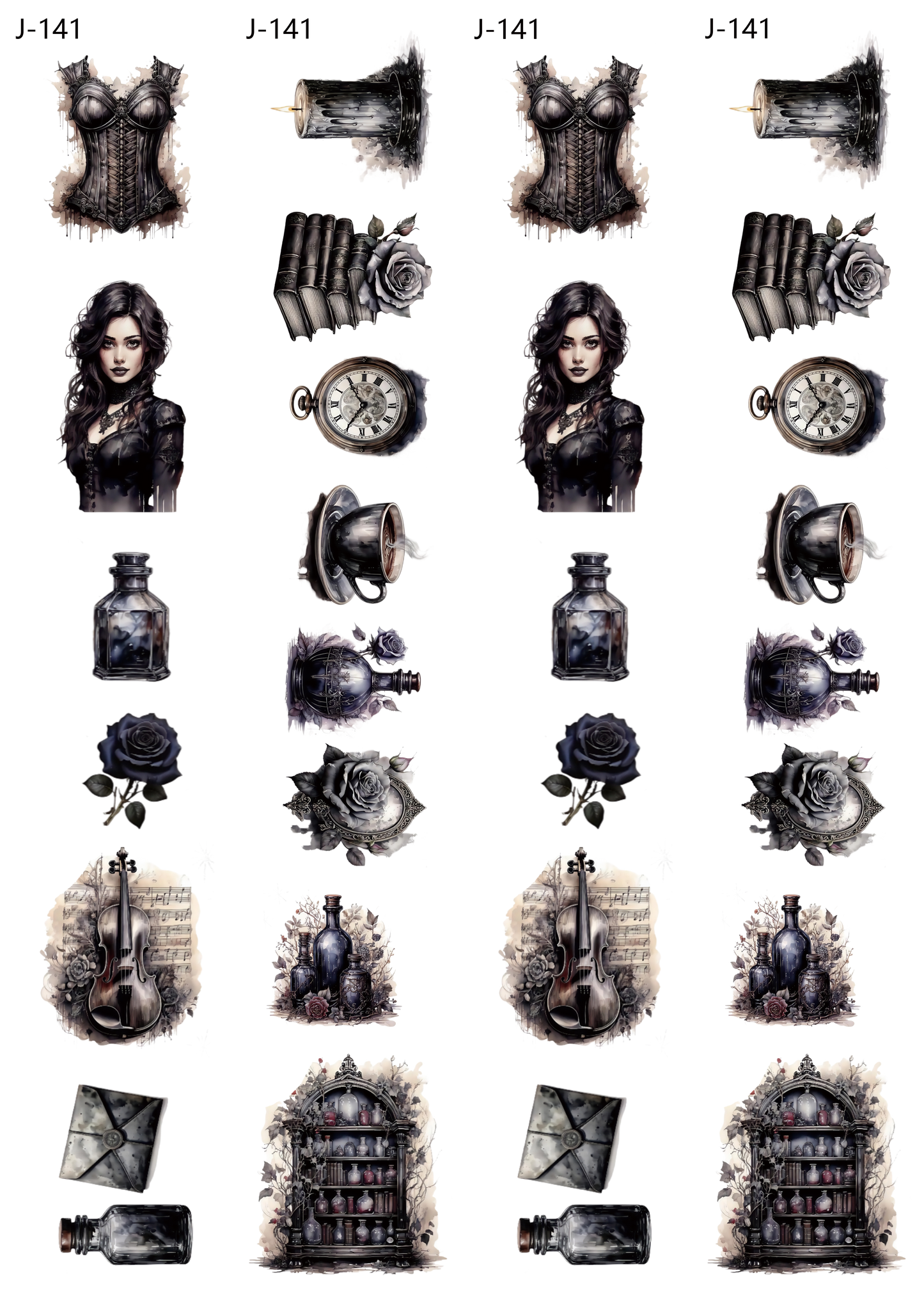 A141 embossed sticker