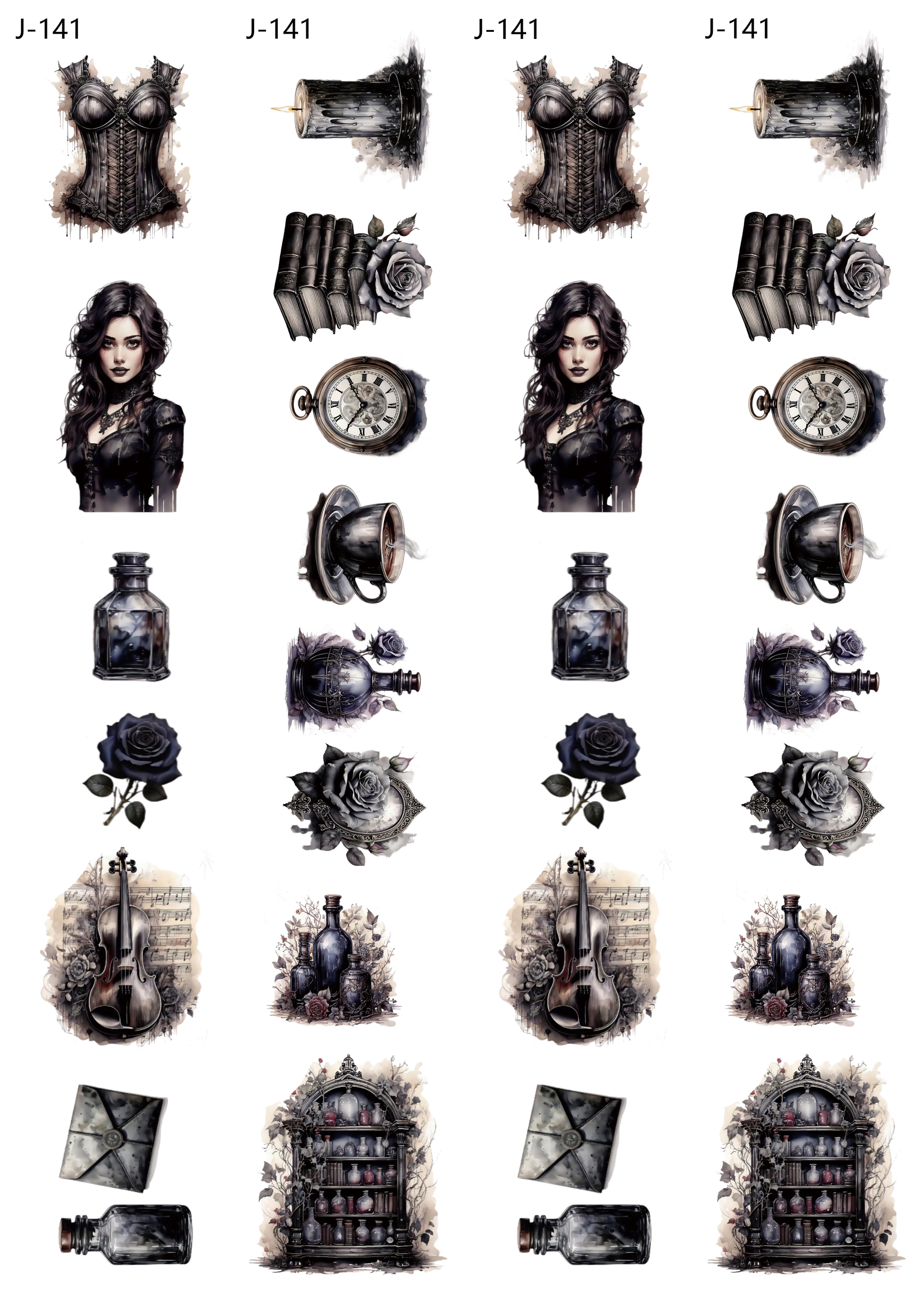 A141 embossed sticker