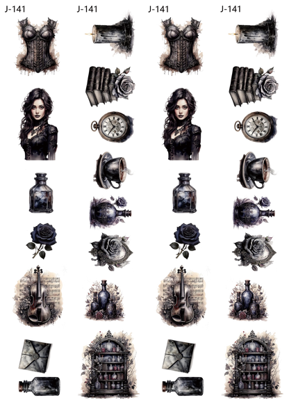 A141 embossed sticker