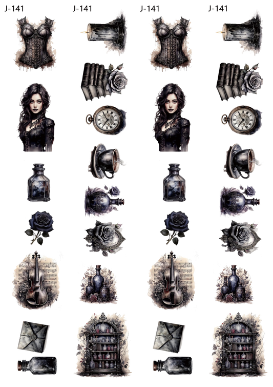 A141 embossed sticker