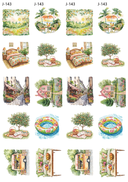 A143 embossed sticker