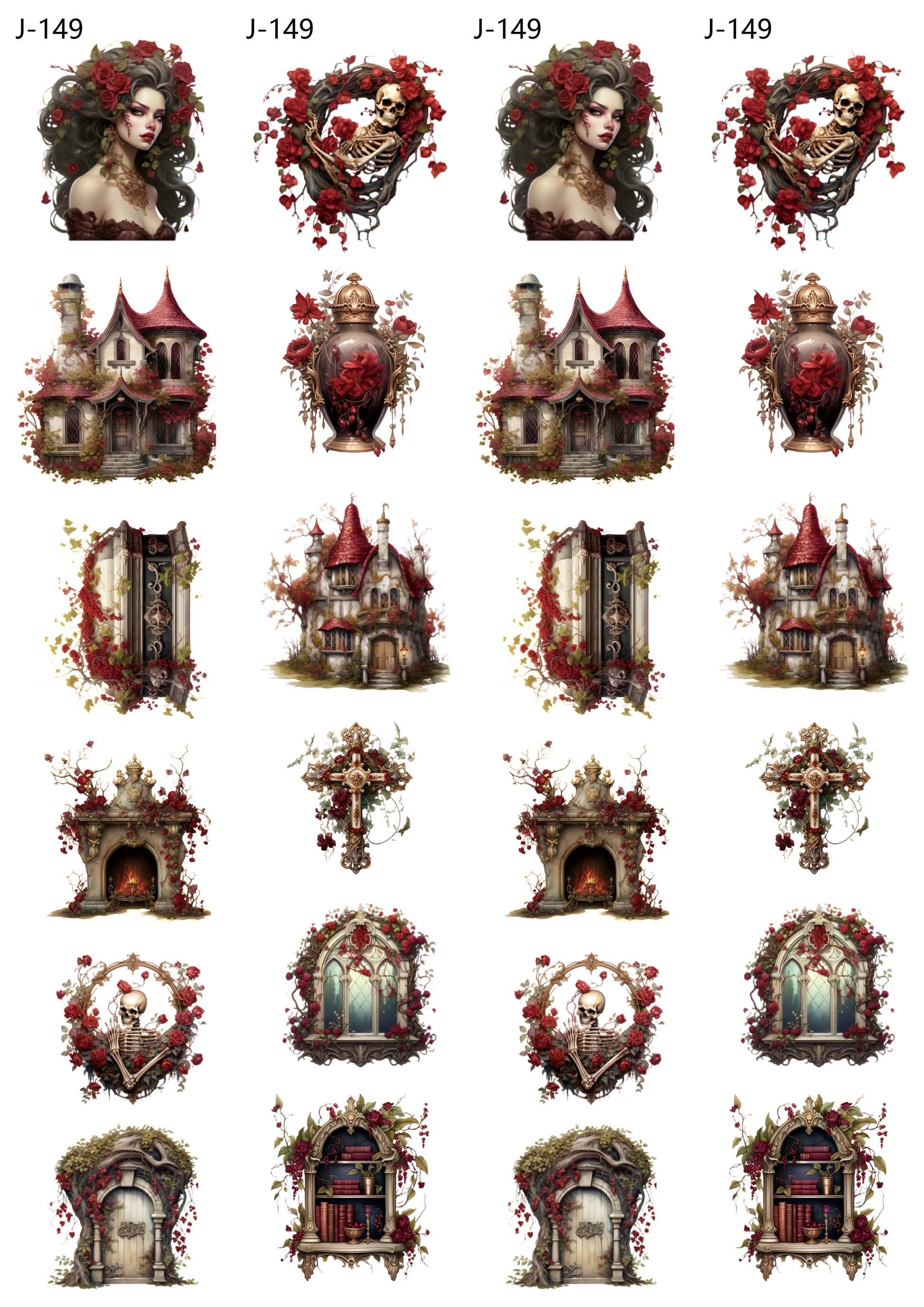 A149 embossed sticker