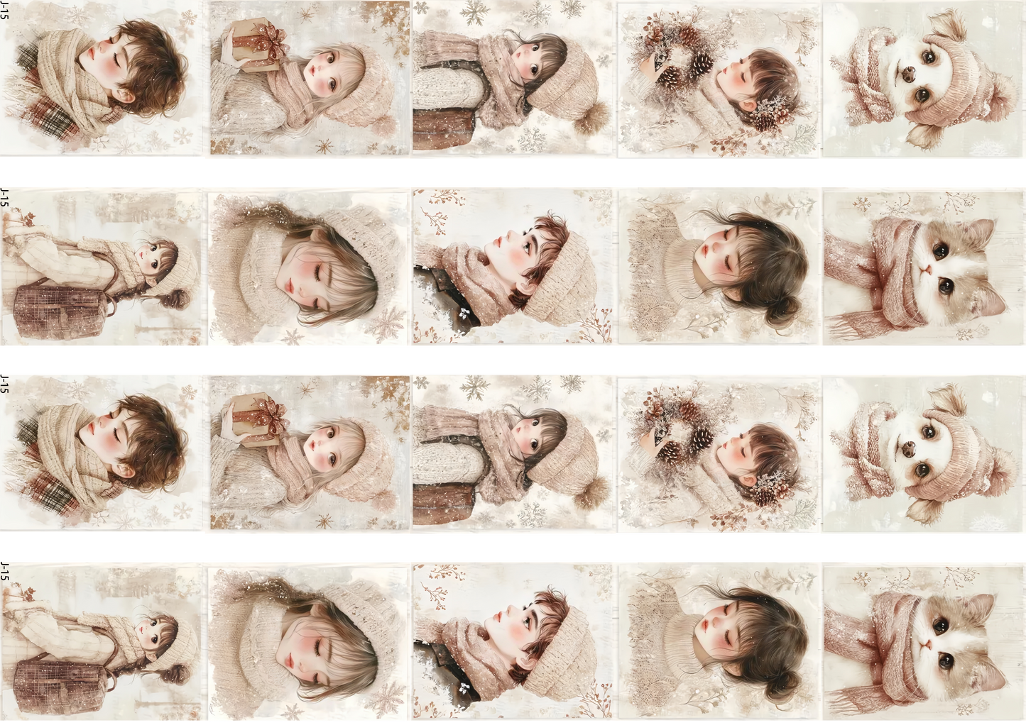 A15 embossed sticker