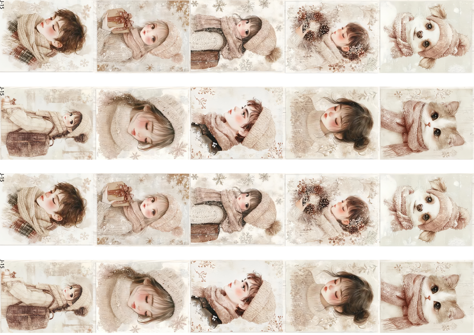 A15 embossed sticker