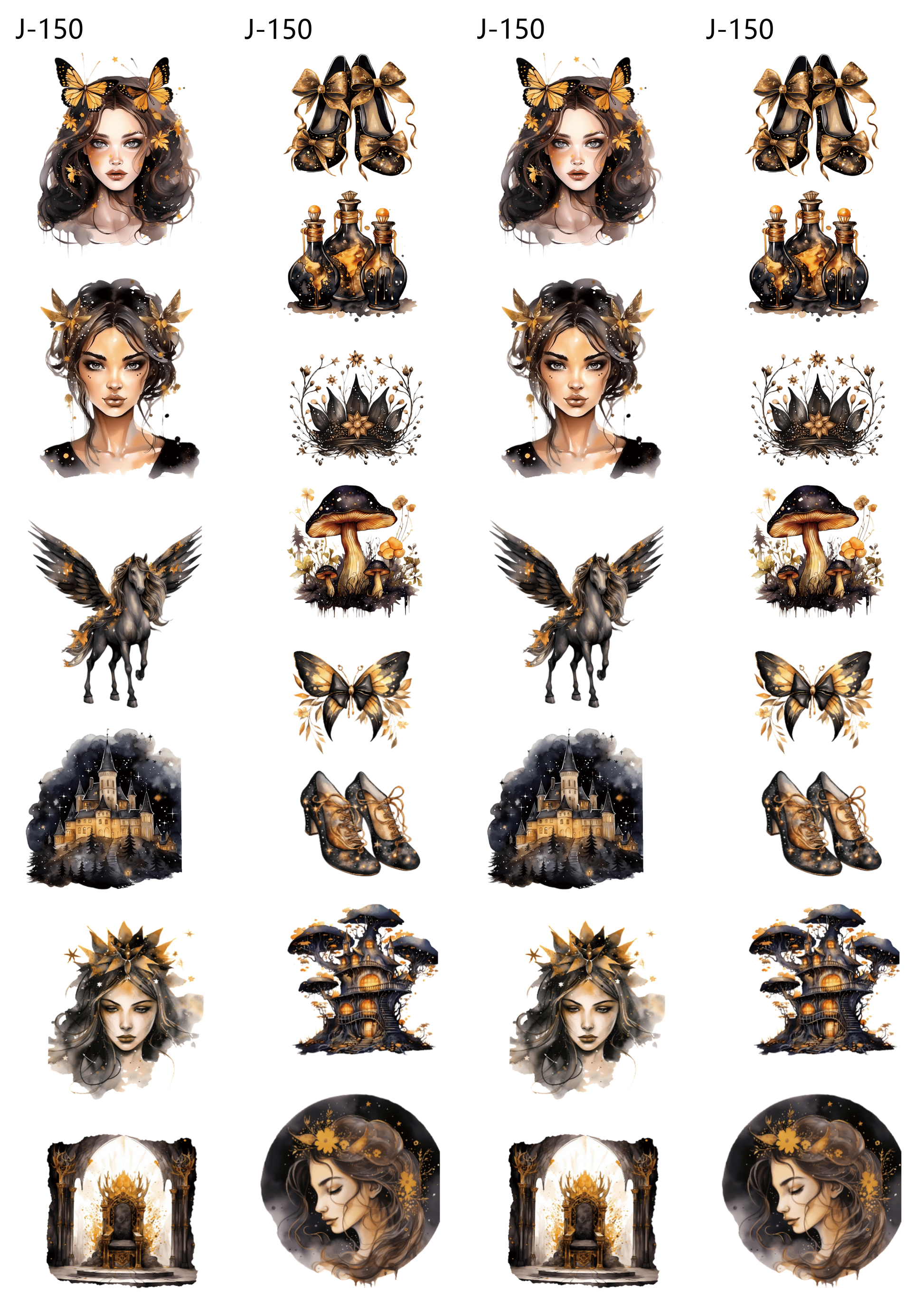 A150 embossed sticker