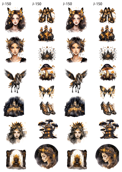 A150 embossed sticker