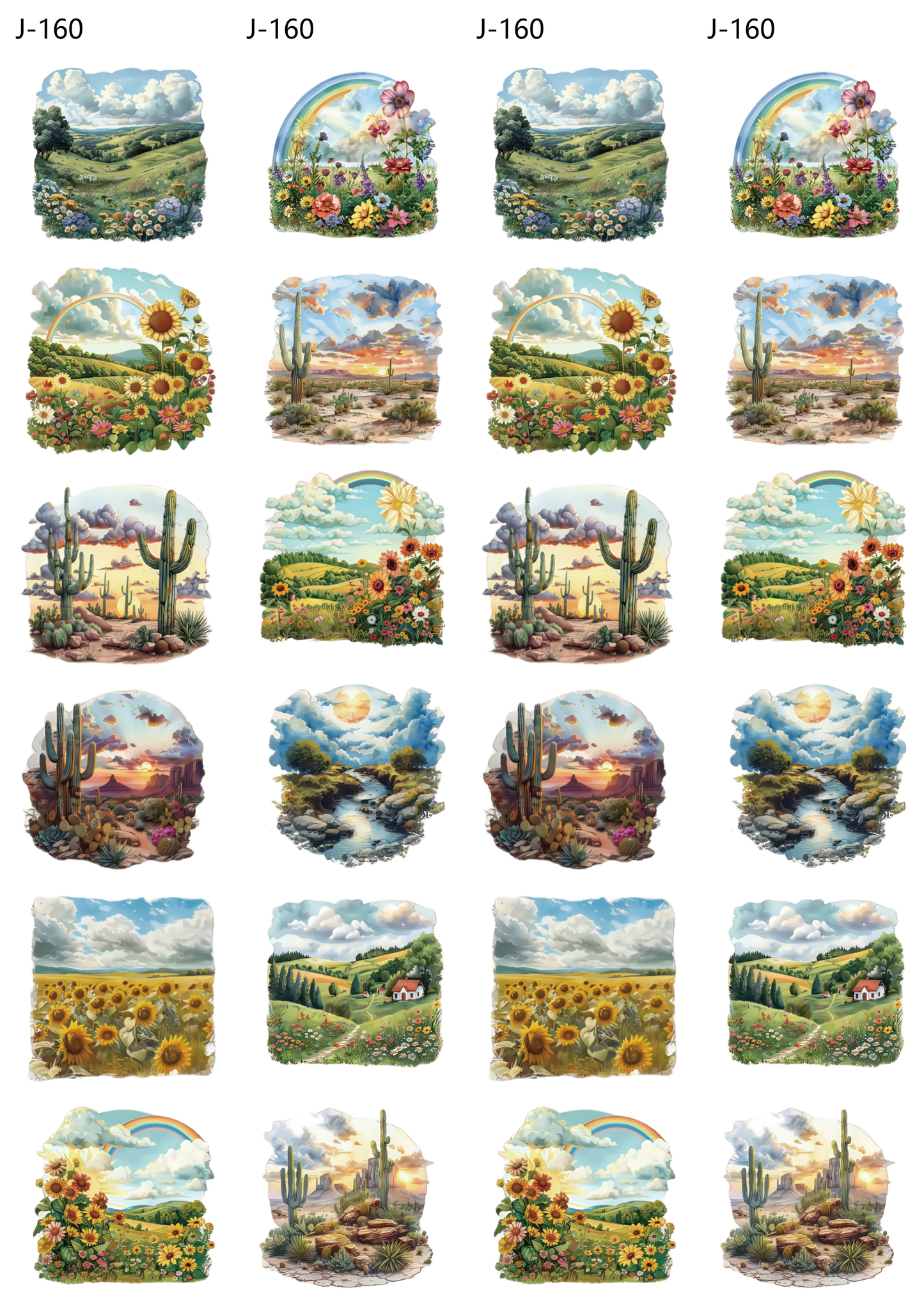 A160 embossed sticker