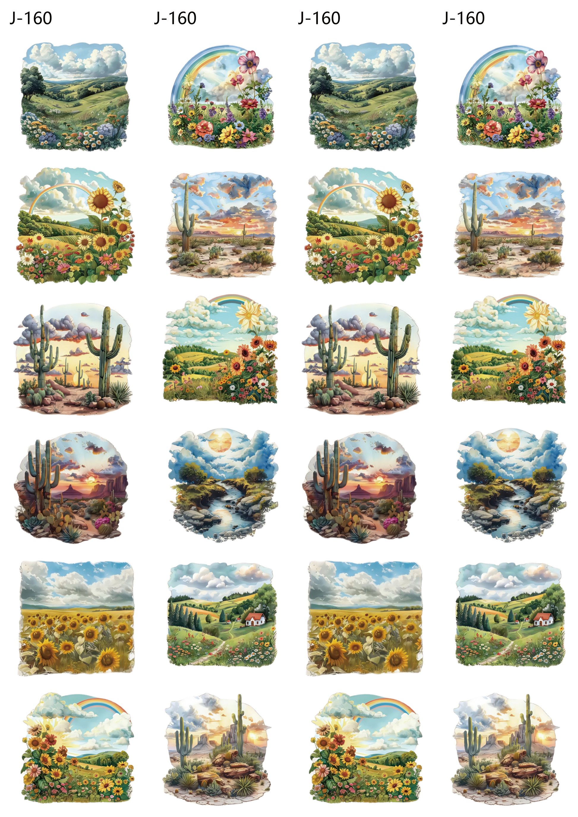 A160 embossed sticker