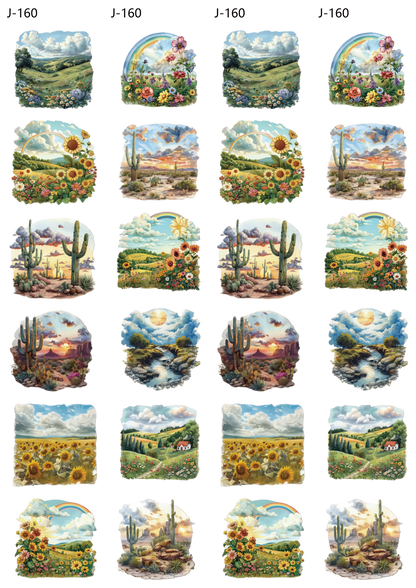 A160 embossed sticker