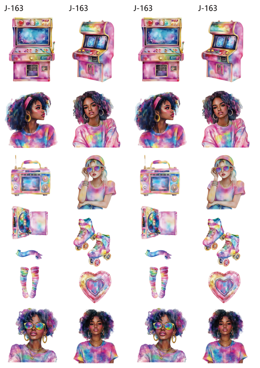 A163 embossed sticker