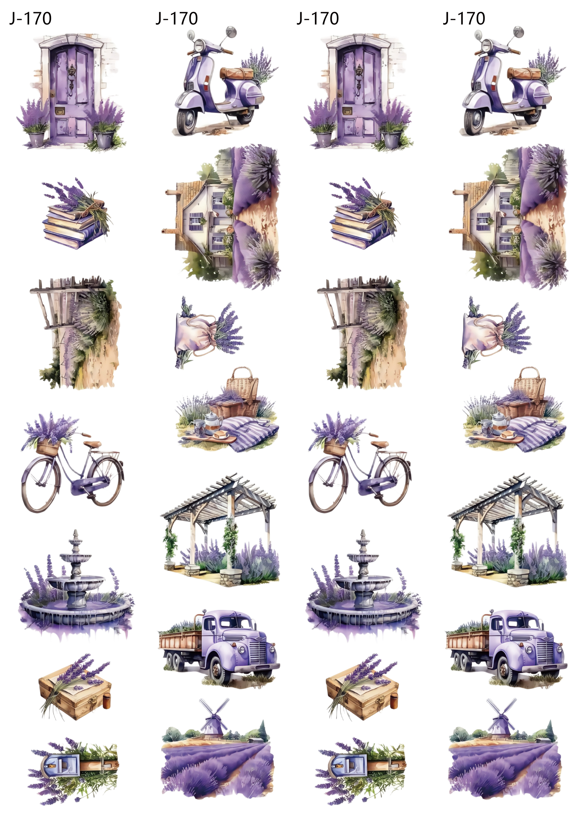 A170 embossed sticker