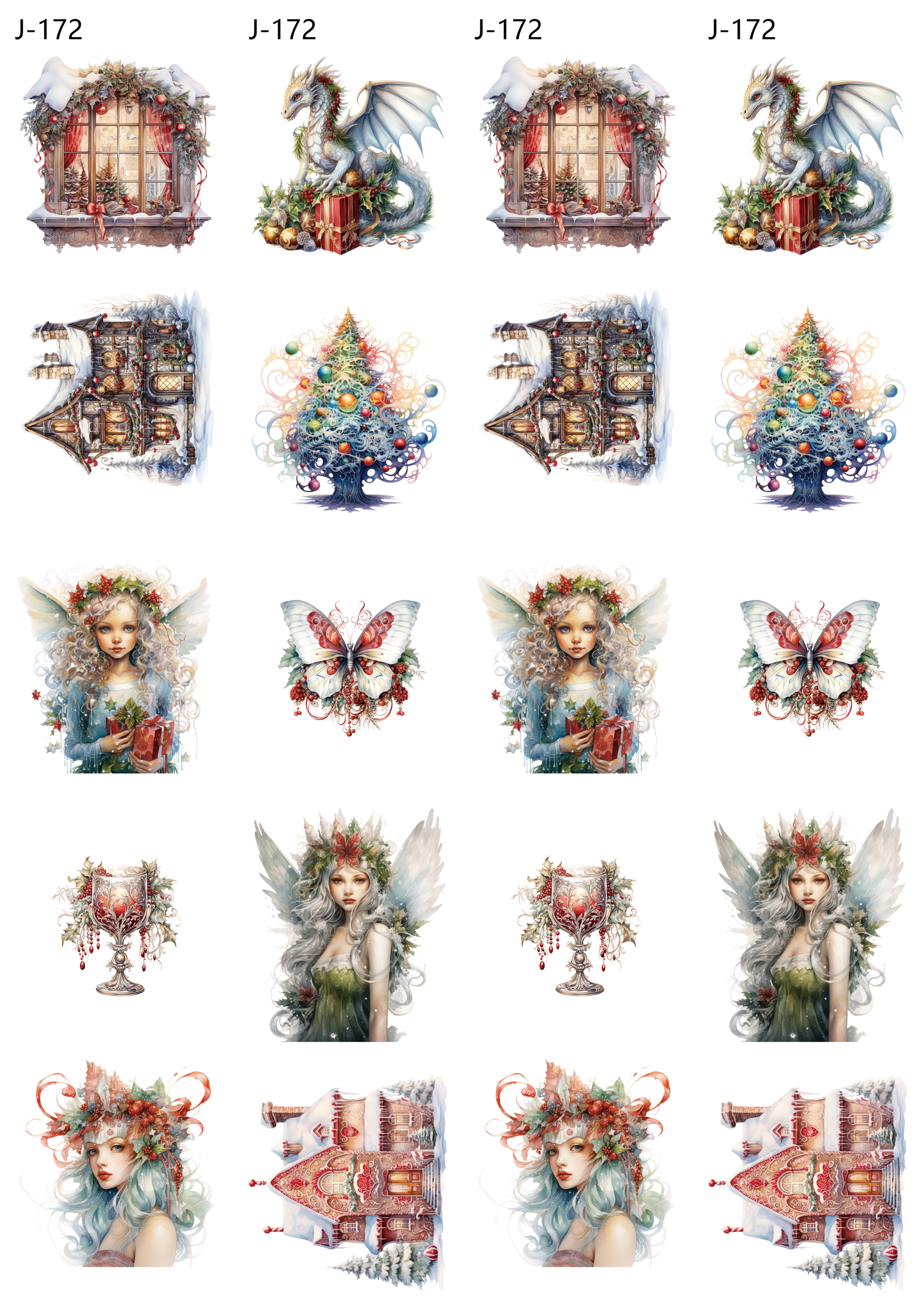 A172 embossed sticker