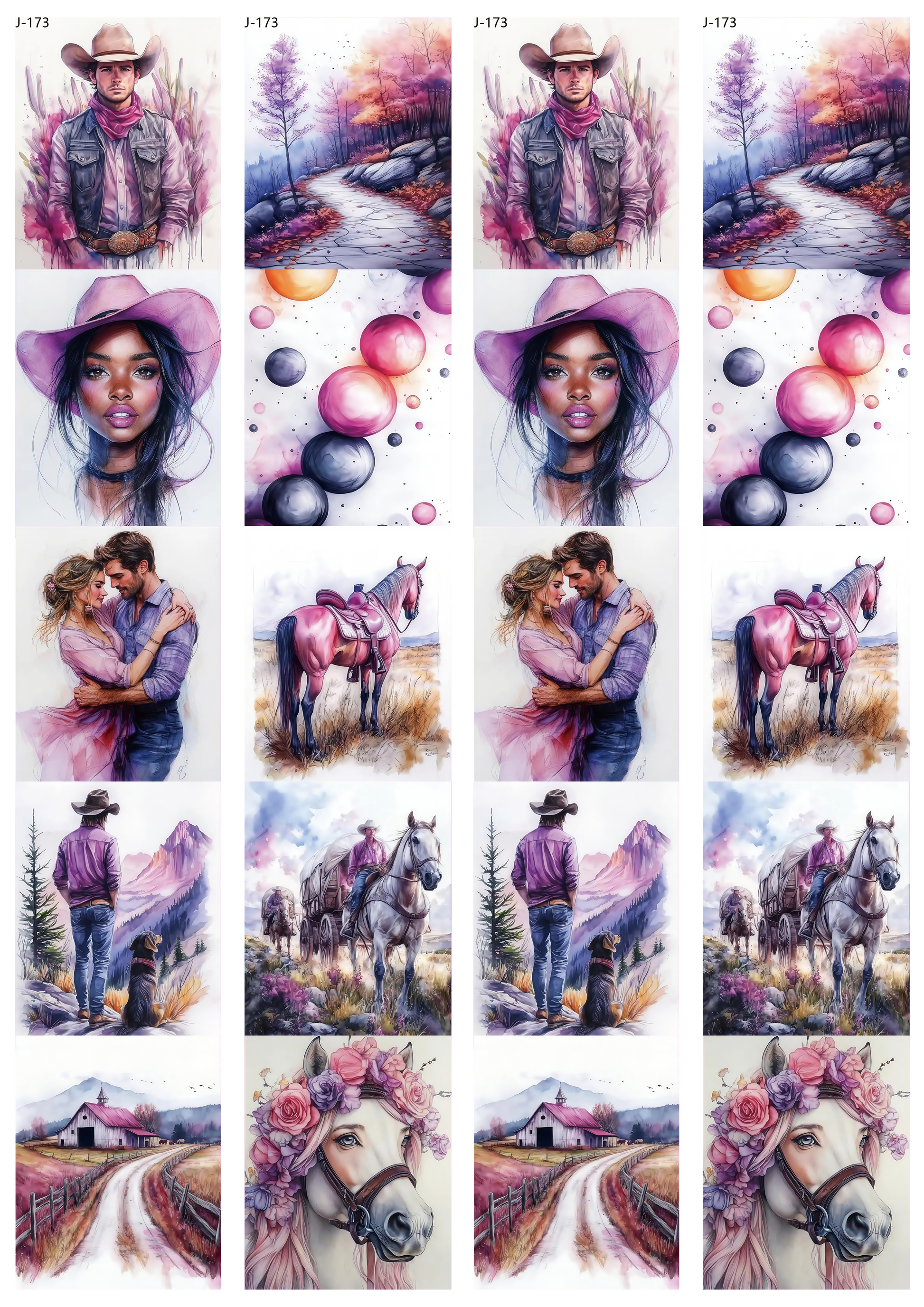 A173 embossed sticker