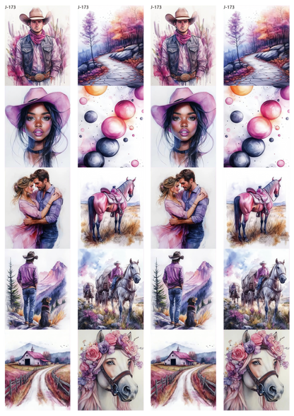 A173 embossed sticker