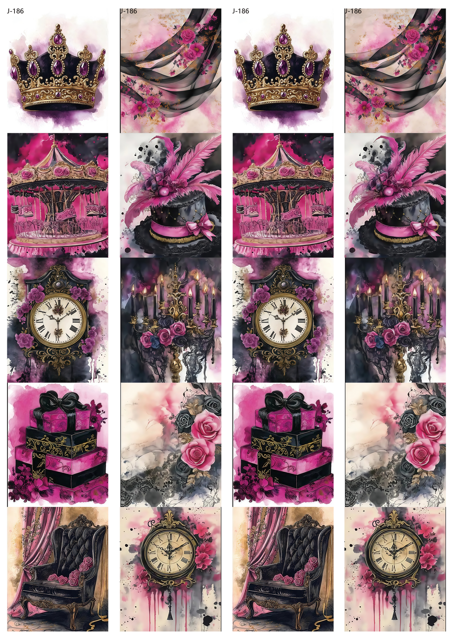 A186 embossed sticker