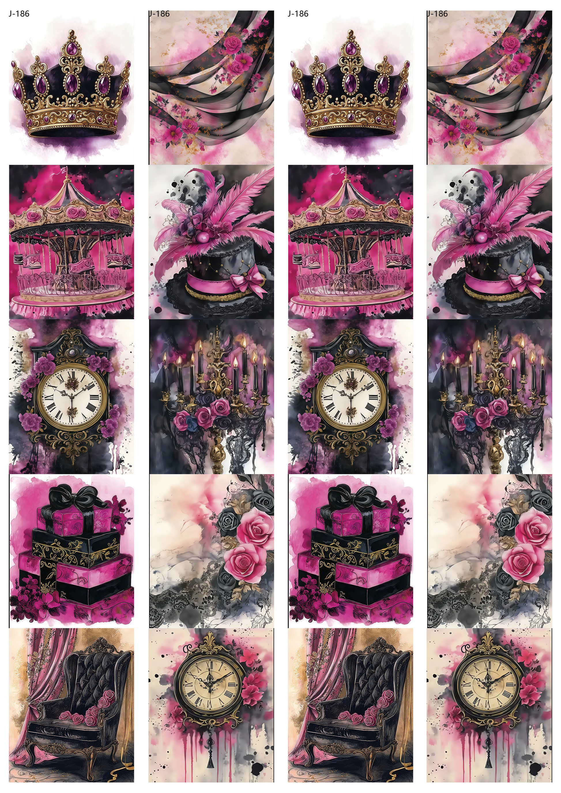 A186 embossed sticker