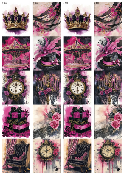 A186 embossed sticker