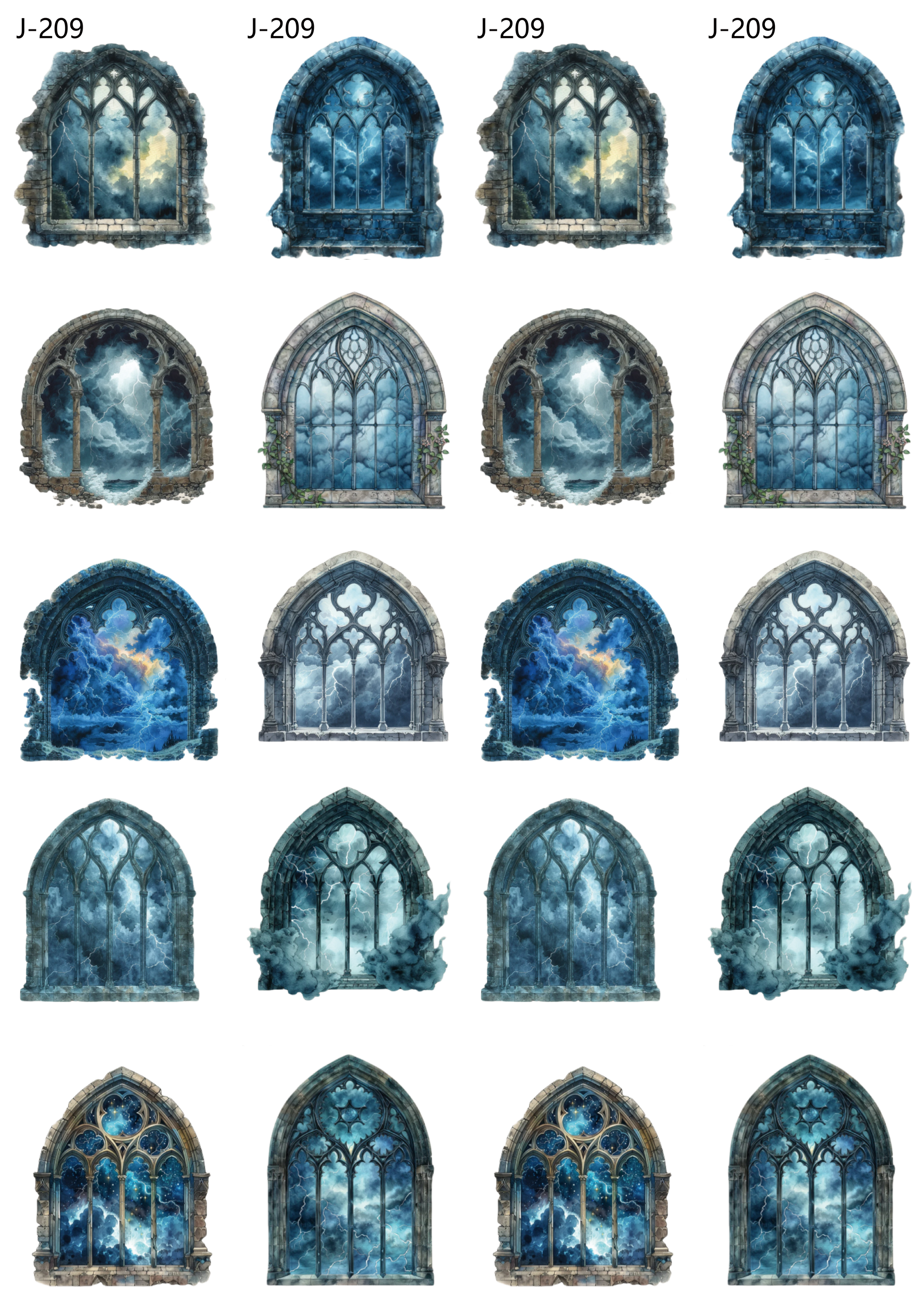 A209 embossed sticker