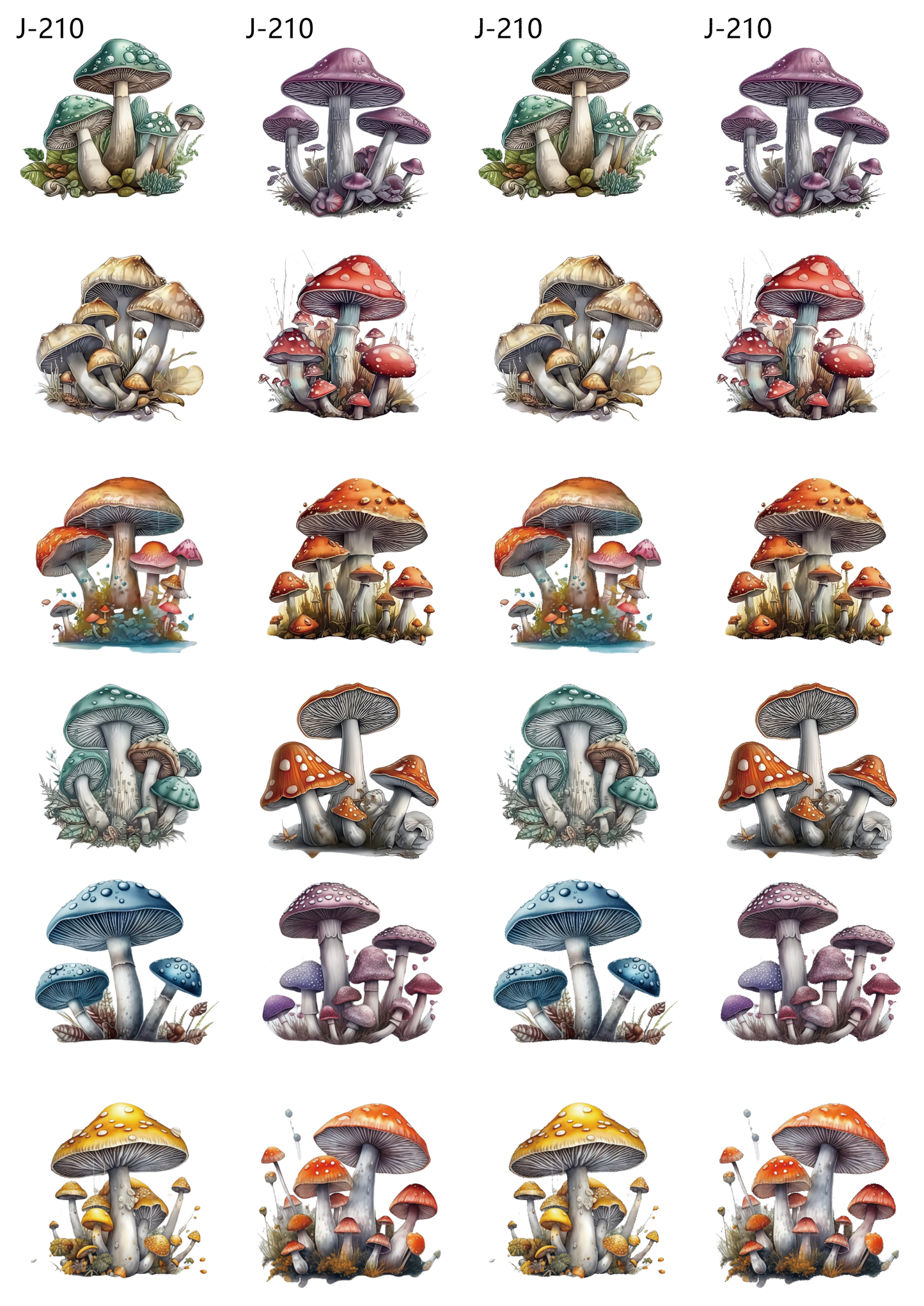 A210 embossed sticker