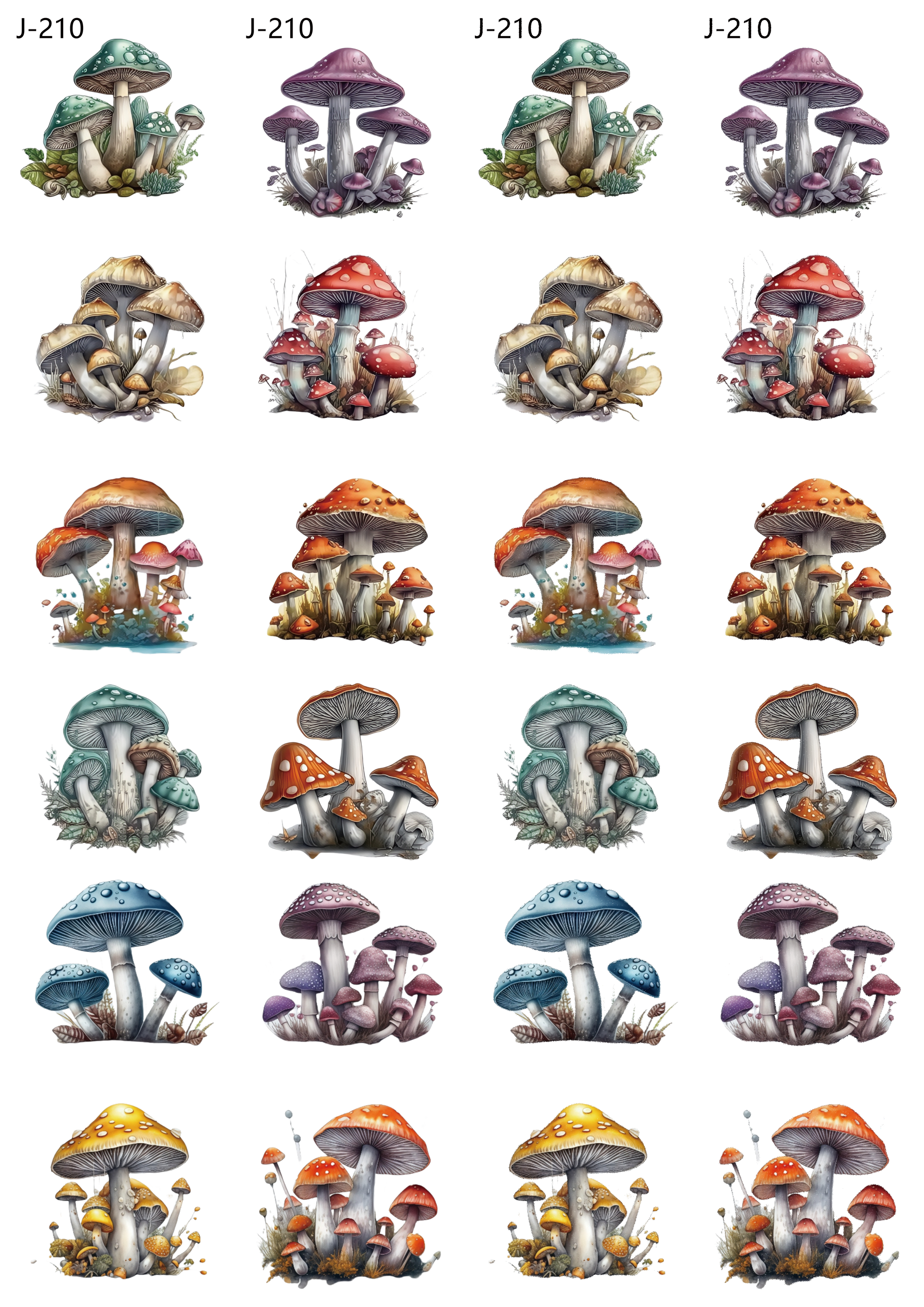 A210 embossed sticker