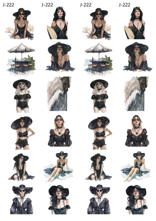 A222 embossed sticker