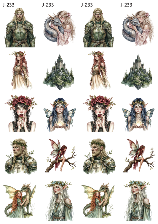 A233 embossed sticker