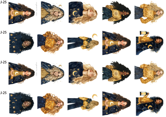 A25 embossed sticker